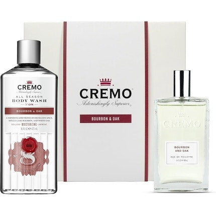 Cremo Bourbon & Oak Coffret Pour Homme - Eau de Toilette 100ml + Body Wash 473ml Cremo