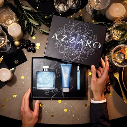 Azzaro Chrome Fresh Mens Cologne Gift Set Citrus Aquatic Cologne Lasting Wear Coffret (Coffret) Homme