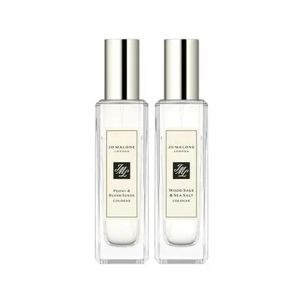 Jo Malone Peony Blush Suede Eau De Cologne Set For Women And Wood Sage Sea Salt Eau De Cologne Unisex - 30 Ml Each Jo Malone London