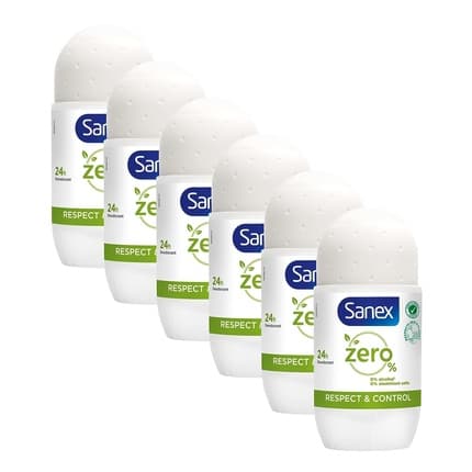 Sanex Zero% Respect & Control Deodorant Roller 50ml Unisexe