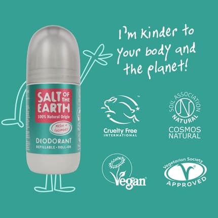 Salt Of The Earth Natural Rollon Deodorant Melon & Cucumber Déodorant (Déo) Mixte 75ml