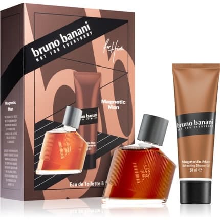 Bruno Banani Magnetic Man Gift Set and Shower Gel Eau de Toilette 30ml for men