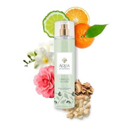 Acqua Di Sorrento Sorrento Water Terrace on Capri Perfumed Water with Floral, Fruity, and Woody Notes Made in Italy Eau de Toilette (EDT) Mixte 245ml