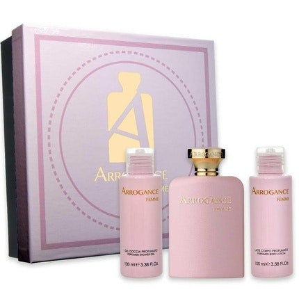 Arrogance Femme Gift Box pour femme  Parfum  Eau de toilette  50ml Shower Gel 100ml 100ml Arrogance