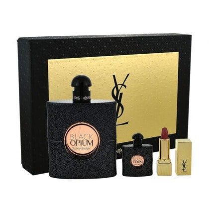 Yves Saint Laurent Black Opium Coffret - Eau De Parfum spray 90ml + Rouge Pur Couture Mini Lipstick # 70 1.3g + Mini Eau De Parfum spray 7.5ml Yves Saint Laurent