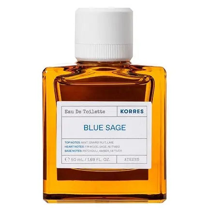 KORRES BLUE SAGE Eau De Toilette Pour Homme Dermatologically Tested Vegan 50ml Korres