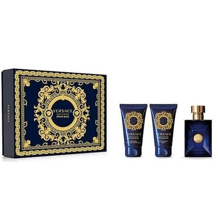 Versace Dylan Blue + Shower Gel + Aftershave Balm Gift Set 2023 Eau de Toilette 50ml Unisexe