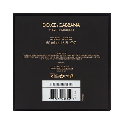 Dolce & Gabbana Velvet Patchouli Eau de Parfum 50 ml - Boisé