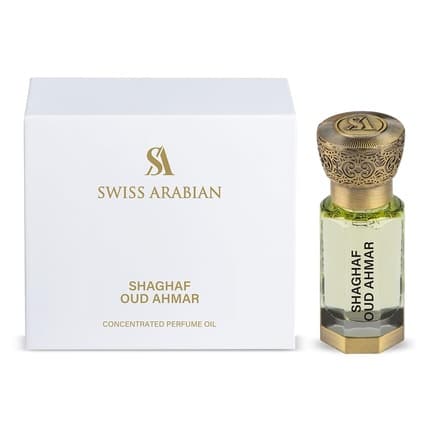 Swiss Arabian Shaghaf Oud Ahmar Concentrated Perfume Oil Unisex Fragrance Parfum (Parfum) Mixte 12ml