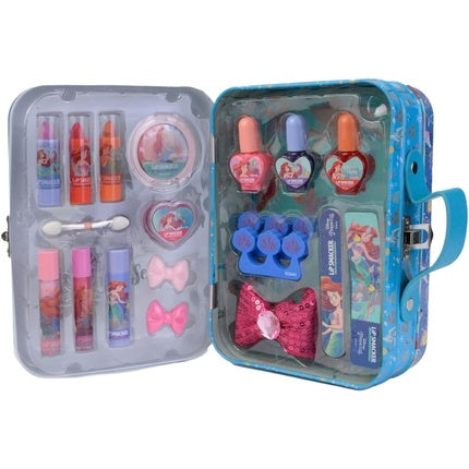 Lip Smacker Frozen Lunch Box Tin All-in-One Safe-to-Use Makeup Gift Set for Kids with Hair and Beauty Accessories - Princess Look