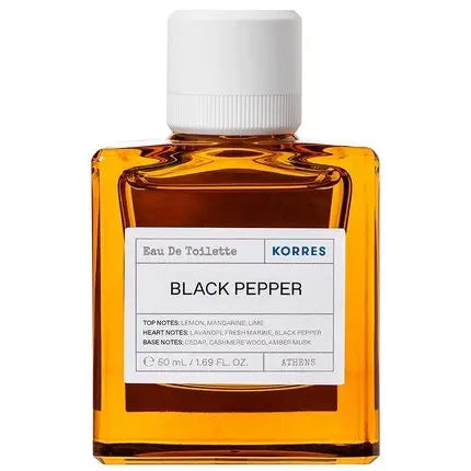 Korres Black Pepper Eau De Toilette Pour Homme Dermatologically Tested Vegan 50ml Korres