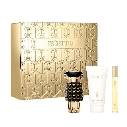 Paco Rabanne Fame Set - Parfum Spray 50ml, Body Lotion 75ml, Miniature Parfum Spray 10ml Paco Rabanne