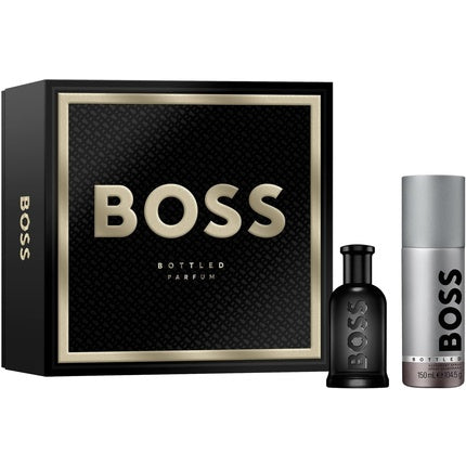 BOSS Men's BOSS Bottled Parfum Festive Gift Set 100ml Parfum 150ml Men's Spray Deodorant Hugo Boss