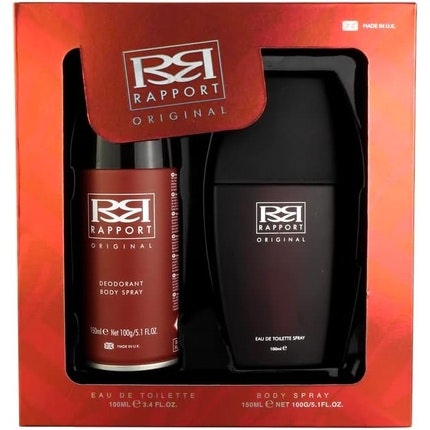Rapport 2 Piece Coffret Pour Homme Includes Eau de Toilette 100ml and Body Spray 150ml Rapport