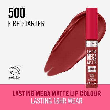 Rimmel London Lasting Mega Matte Liquid Lipstick Long-Lasting Hydrating Vegan