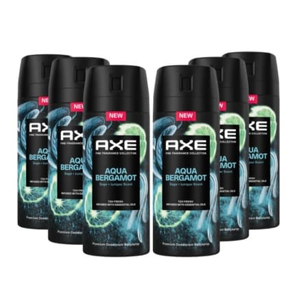 Axe Deodorant Body Aqua Bergamot Fresh And Invigorating Scent Déodorant (Déo) Mixte