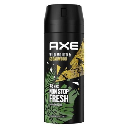 Axe Deodorant Bodyspray Wild Mojito & Cedarwood 150ml New1