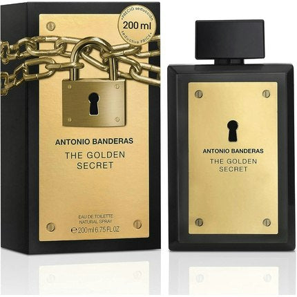 Antonio Banderas Parfum  The Golden Secret Eau de Toilette Pour Homme Long Lasting Elegant Dynamic and Masculine Fragrance Mint and Apple Notes Ideal for Day Wear 200ml Antonio Banderas