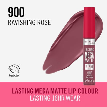 Rimmel London Lasting Mega Matte Liquid Lipstick - Long-Lasting Hydrating Vegan