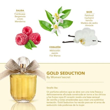 Women'secret Gold Seduction Perfume Floral Eau de Parfum (EDP) Femme 100ml