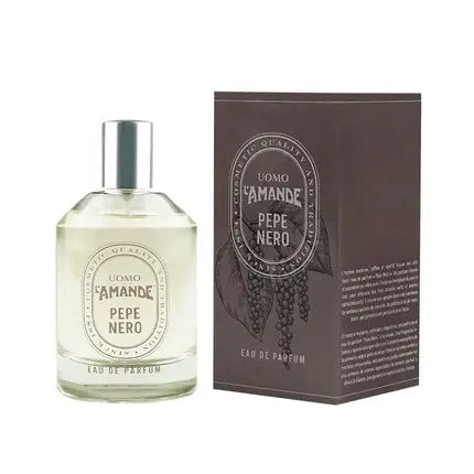 L'AMANDE Fresh and Spicy Men's Fragrance with Notes of Black Pepper, White Musk, Patchouli, and Rosemary Eau de Parfum L'Amande