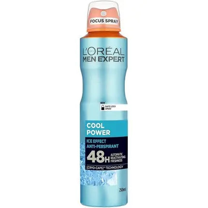 L'Oréal Men Expert Cool Power 48H Anti-Perspirant Ice Effect Deodorant Body Spray 250ml L'Oréal