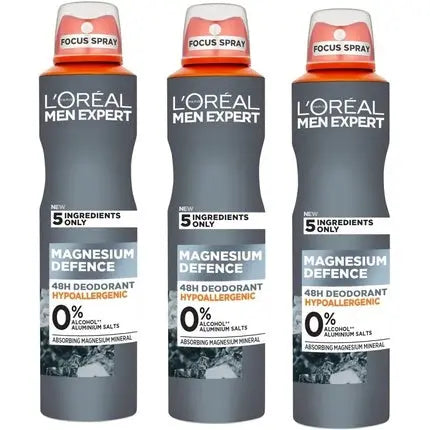 L'Oréal Men's Expert Magnesium Defence Hypoallergenic 48H Deodorant Body Spray 250ml L'Oréal