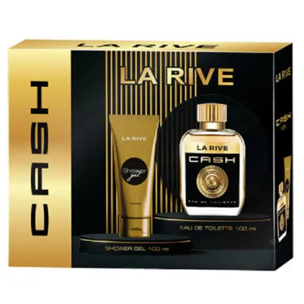 La Rive Cash for Men Gift Set EDT 100ml + 100ml Shower Gel - New La Rive