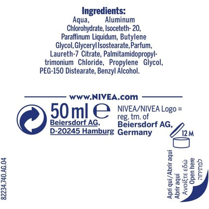 NIVEA Roll-on Invisible For Black & White Fresh 50ml