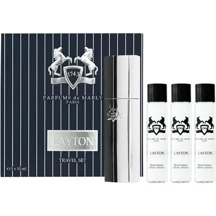 Layton Royal Essence by Parfums De Marly Three Eau De Parfum Sprays Travel Set 3 x 10ml Parfums De Marly