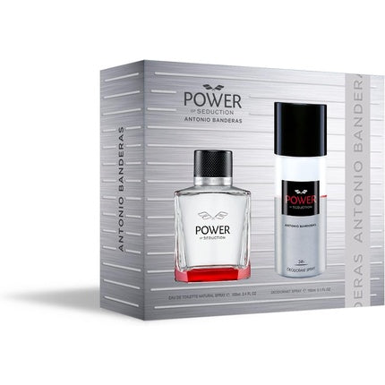 Banderas Perfumes Power of Seduction Gift Set for Men EDT 100ml + Deodorant 150ml - Lavender and Woody Notes - Day Wear Banderas