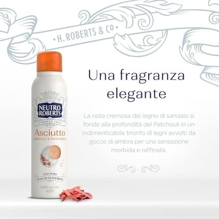 Neutro Roberts Sandalwood Dry Deodorant with Zero Alcohol and Natural Cotton Déodorant (Déo) Mixte 150ml