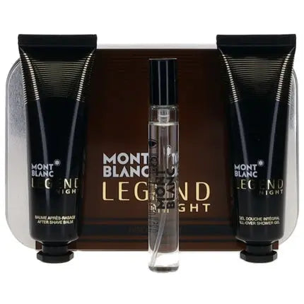 Legend Night by Mont Blanc for Men Set: EDP, After Shave Balm, Shower Gel 0.25oz Montblanc