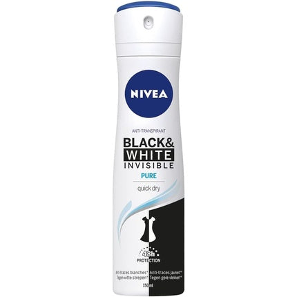 Nivea Antiperspirant Spray Invisible For Black & White Pure 150ml Nivea