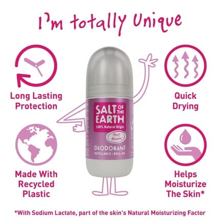 Salt Of The Earth Natural Deodorant Roll On Peony Blossom 75ml Unisexe