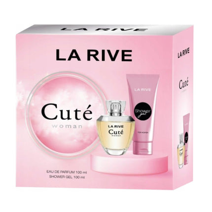 La Rive CUTE Eau de parfum  Coffret 100ml Parfum  + 100ml Shower Gel New & Original! La Rive