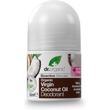 Dr Organic Organic Virgin Coconut Oil Deodorant Natural Vegan Cruelty Free Paraben & SLS Free Aluminium Free 50ml Coconut Dr Organic