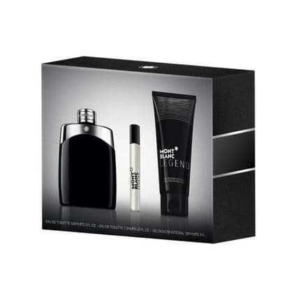 Mont Blanc Legend 3.3oz Spray Men's Cologne Toilet Water With Gel and Travel Spray Set - New in Box