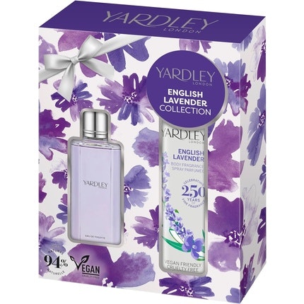 Yardley English Lavender Eau de toilette  & Body Spray Set - Christmas Gift for Her - Birthdays Yardley London