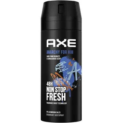 Axe Anarchy Deodorant Spray for Men without Aluminum Salts 150ml Axe/Lynx