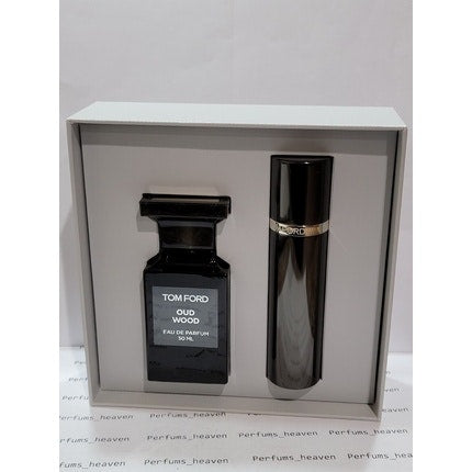 Tom Ford Oud Wood Gift Set Eau De Parfum 1.7oz + 0.34oz Travel Spray Maison des fragrances