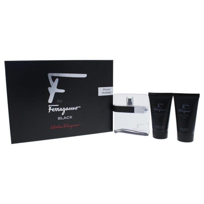 Salvatore Ferragamo F By Ferragamo Black - Eau De Toilette 100 Ml + Shower Gel 75 Ml + After Shave Balm 75 Ml