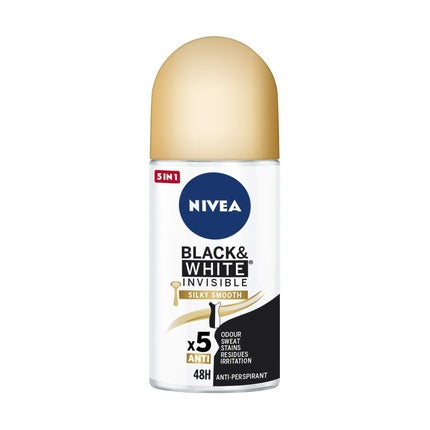 Nivea Black & White Invisible Silky Smooth Roll On Deodorant 50ml 160g Nivea