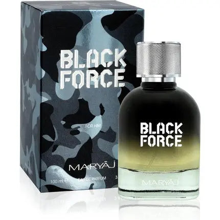 MARYAJ BLACK FORCE Eau De Parfum For Men 100ml Citrus Aromatic Blend Floral Spicy Woody Musky Mossy Notes Premium Fragrance Long-Lasting Scent Maryaj