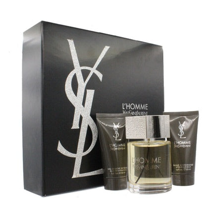 YSL L'Homme 100ml Eau De Toilette Gift Set with Shower Gel and After Shave Balm - NEW Yves Saint Laurent