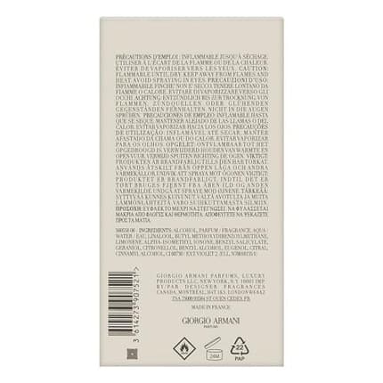 Giorgio Armani Acqua Di Gio Refillable Perfume Fragrance (Fragrance) Mixte 125ml