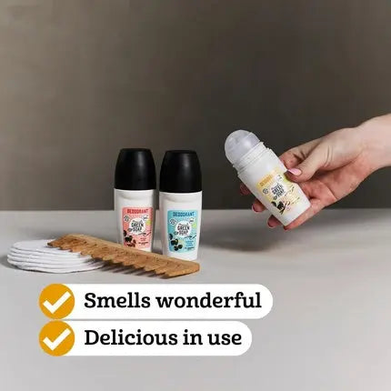 Marcel's Green Soap Anti-Perspirant Deodorant Roll-on Vanilla & Cherry Blossom Free from Aluminium Non-staining 95% Natural Ingredients - 100% Recycled Plastic Marcel's Green Soap