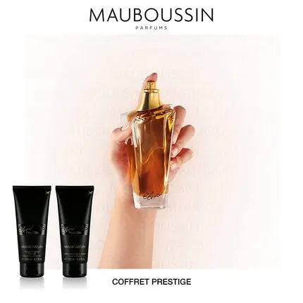 Mauboussin Prestige 2022 Elixir Pour Elle Eau de Parfum 100ml with Shower Gel, Body Lotion, and Toiletry Bag Mauboussin