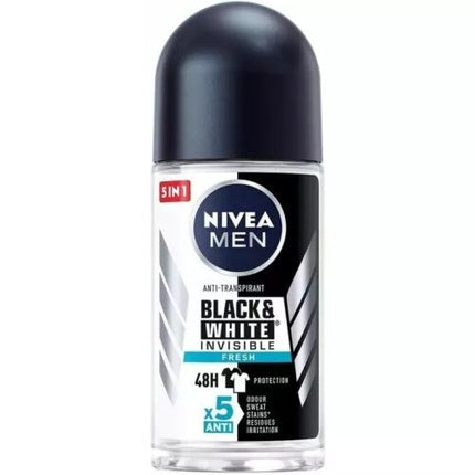 NIVEA Men Invisible Black & White Fresh Deo Roll-on 50ml Nivea