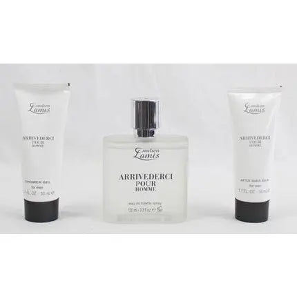 Men's Care Fragrance Set ARRIVEDERCI 200ml Shower Gel Perfume After Shave Balm Creation Lamis